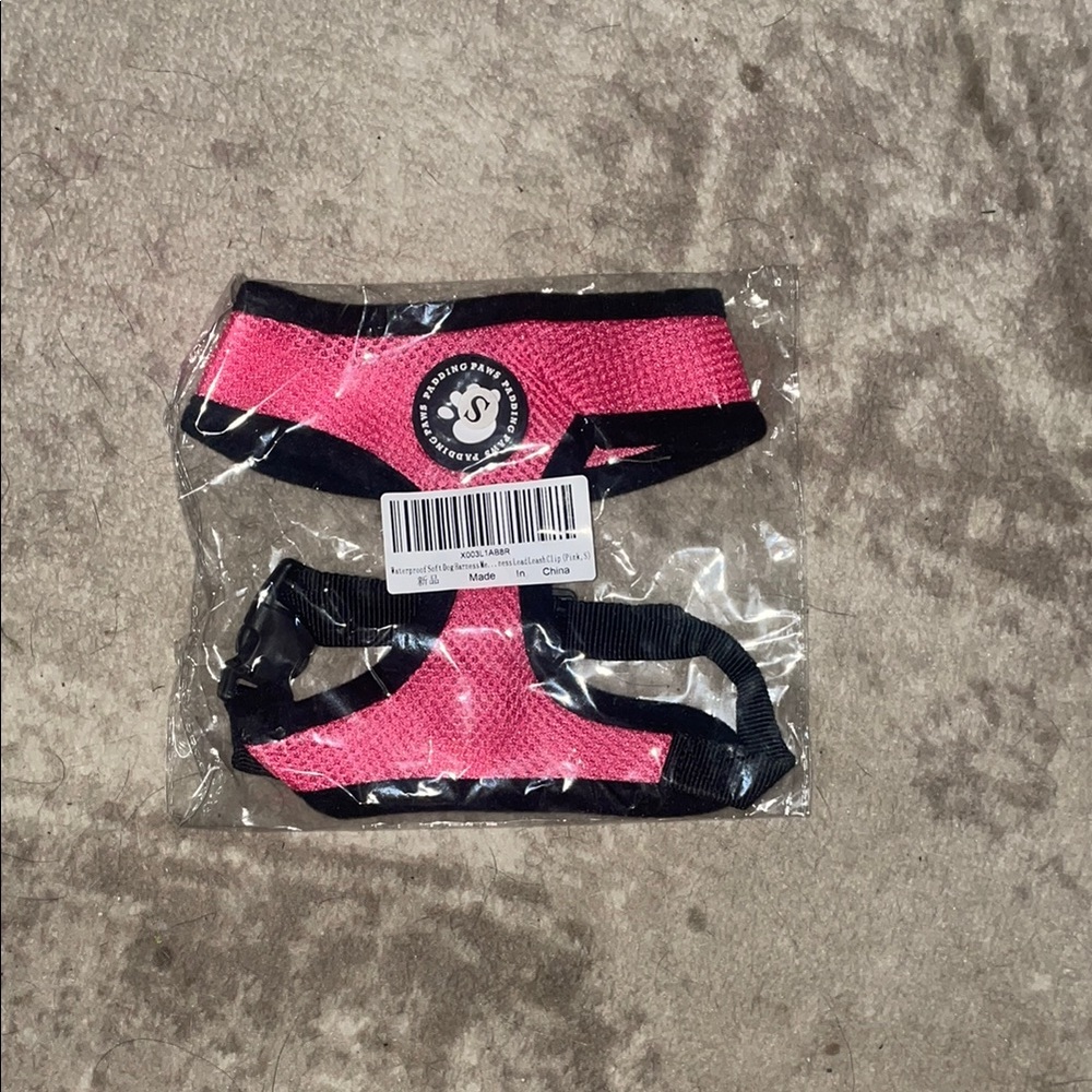 Pink and Black Dog Harness